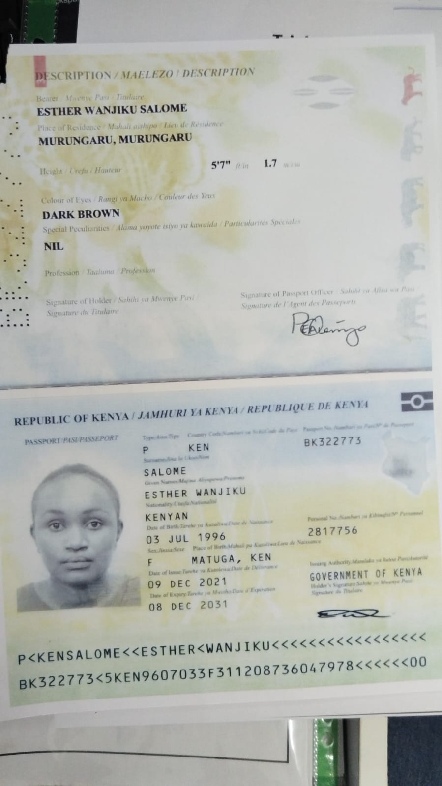 ESTHER WANJIKU SALOME
